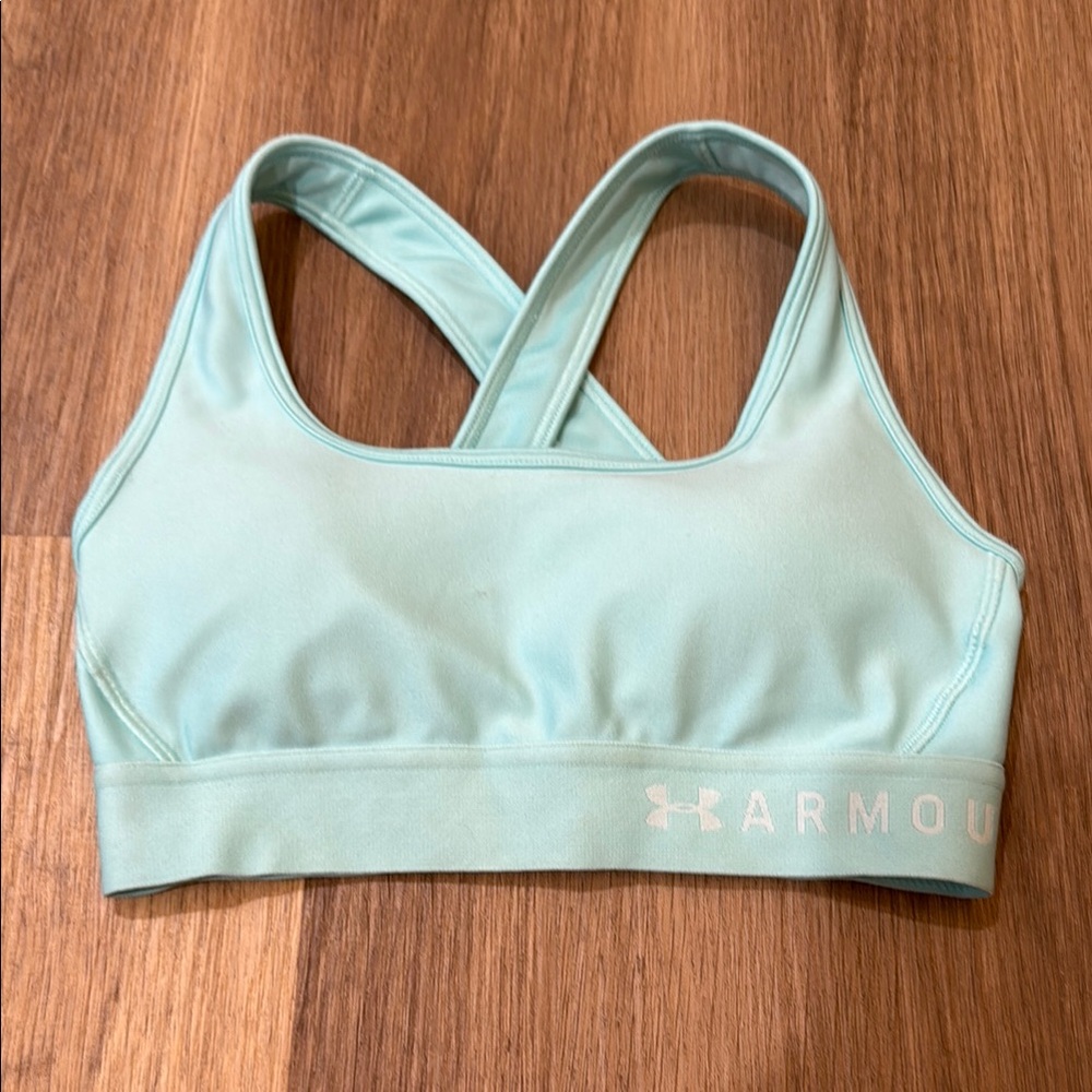Under Armour Blue Sports Bra with Racerback Design